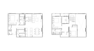 Duplex floor plan, 3 bedrooms in Chapter Charoenkrung – Riverside No. 11011